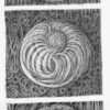 Pencil drawing of three balls of different textures